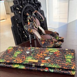 New Palter Deliso Patterned Heels and Clutch Set 37